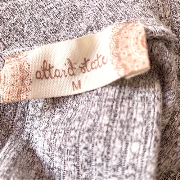 Altar’d State Gray Ribbed Keyhole Top - Picture 7 of 8